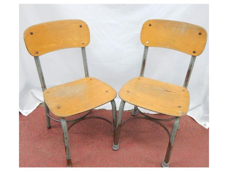 vintage children's wooden chairs