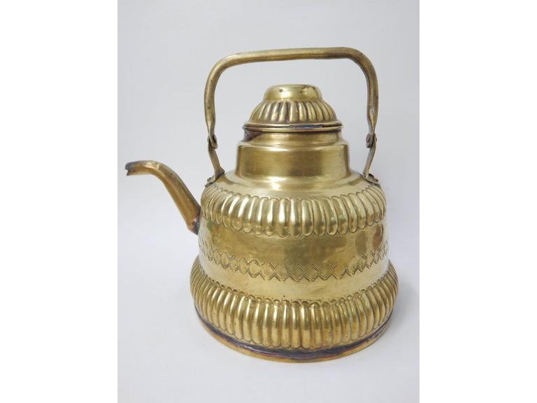Route 8 Auctions Large Brass Water Kettle