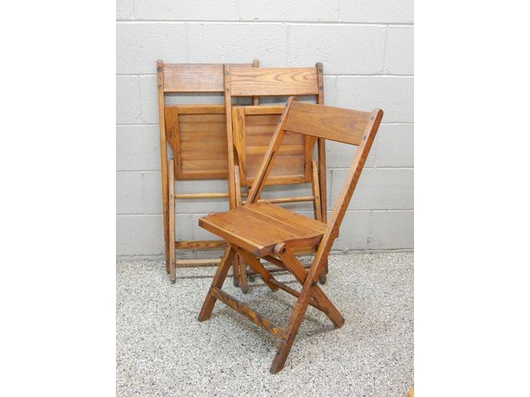 Route 8 Auctions | Folding Wooden Chairs