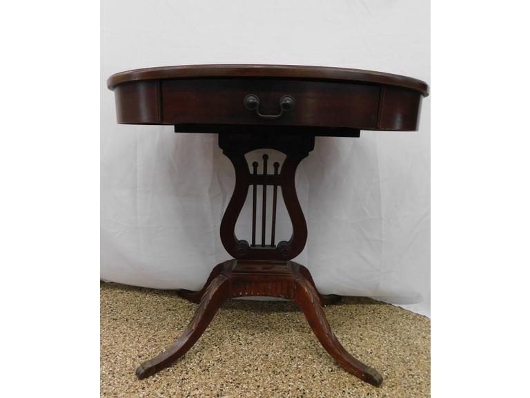 Route 8 Auctions | Vintage Mersman Harp Side Table