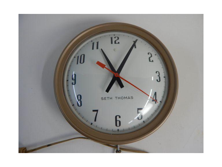 Route 8 Auctions Seth Thomas Glass Dome Face Wall Clock