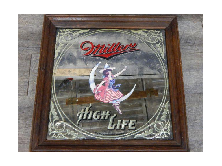 Route 8 Auctions | Miller High Life Bar Mirror