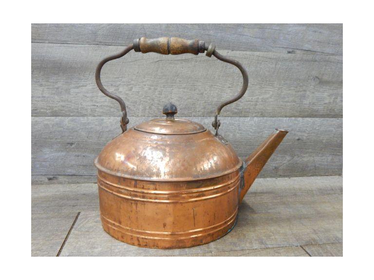 Route 8 Auctions Vintage Copper Water Kettle